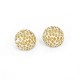 Earstickers or Earclips. Design half- ball Silver Goldplated - ZW55E