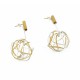 Earrings Silver Goldplated Design  - 60F