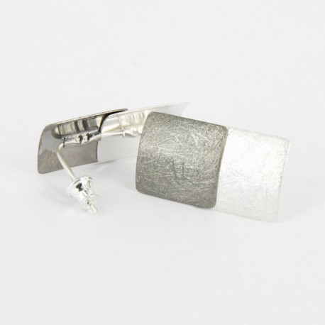 Earrings - Earstickers Silver-oxidized  -