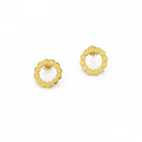 Earstickers Silver Goldplated . 1,5 cm Diameter -
