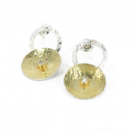 Earrstickers Silver Goldplated. -
