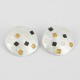 Earrings Clips round Silver oxidized, Goldplated  - 21314
