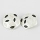 Earclips round Silver oxidized - 21324