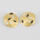 Earclips round  Silver Goldplated with triangles in 3 colours - 21352-B