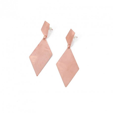 Earstickers Silber oxidized-rose with  -