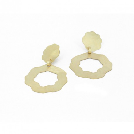 Earrings Silver Goldplated. 6 cm -