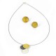 Earrings rund 18mm Silver Goldplated -