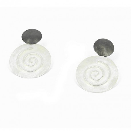 Earsticker Silver oxidized -