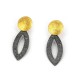 Earrings Silver goldplated and oxidized -