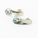 Ohrstecker silber oxidiert Topas blau
