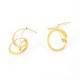 Earrings Silver, oxidized, goldplated -